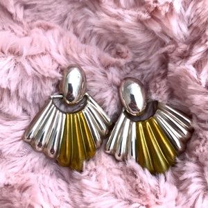 Gold and sliver fun earrings